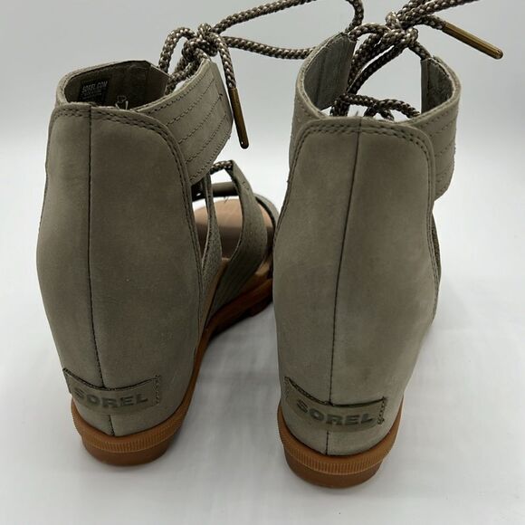 Sorel Joanie II Ghillie Lace Up Gladiator Wedge Sage Green-8.5. B45 - Picture 12 of 14